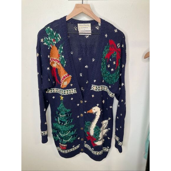 Marisa Christina Sweaters - Marisa Christina 1995 Christmas Vintage Cardigan Sweater
